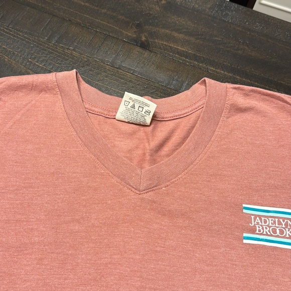 JADELYNN BROOKE Comfortable V-Neck T-Shirt in Coral Women’s XL - Picture 4 of 6